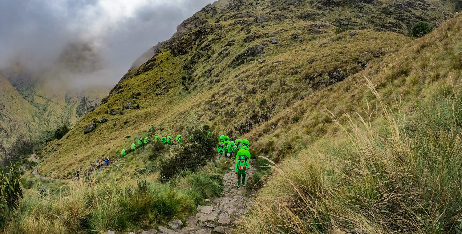 AE portes on the inca trail to machu picchu