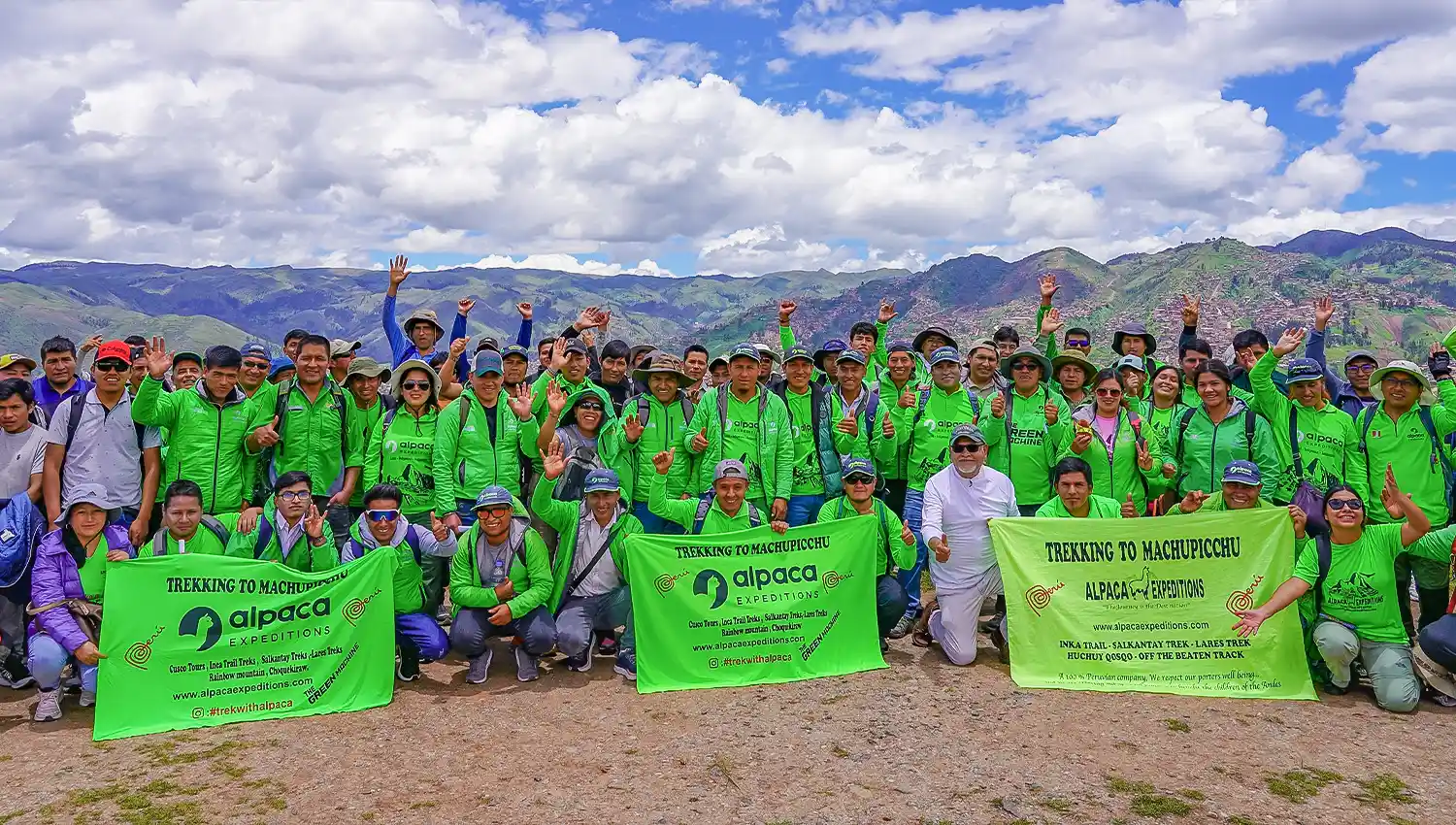 Alpaca Expeditions guide team on the Inca Trail, Peru