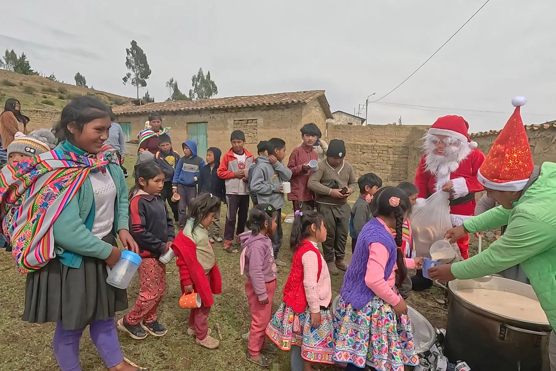 Christmas Children in Pumapaccha cusco, peru