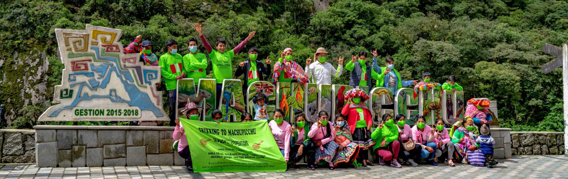 Inca Trail porters visit historic sanctuary of Machu Picchu