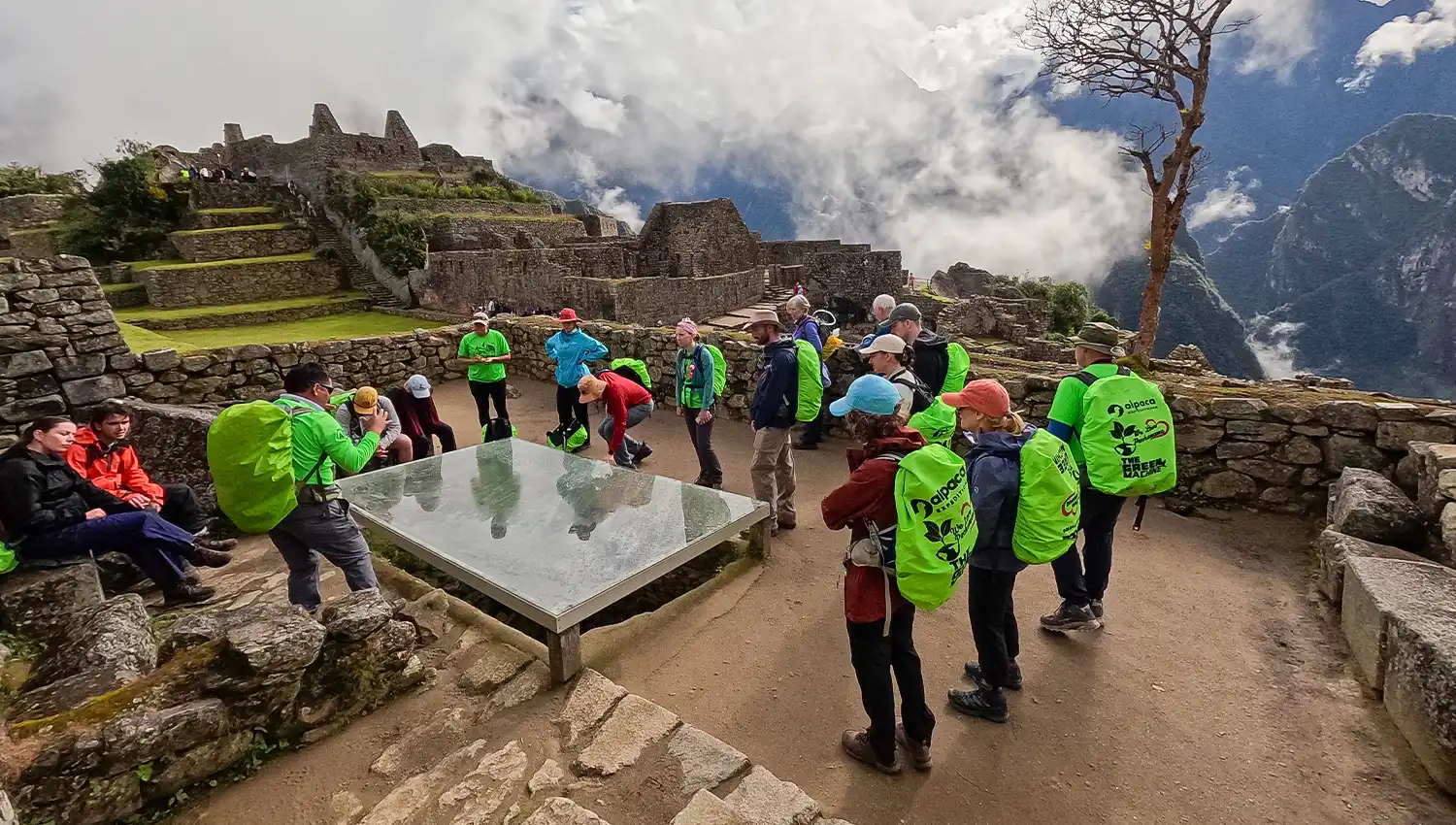 Alpaca Expeditions group hiking to Machu Picchu