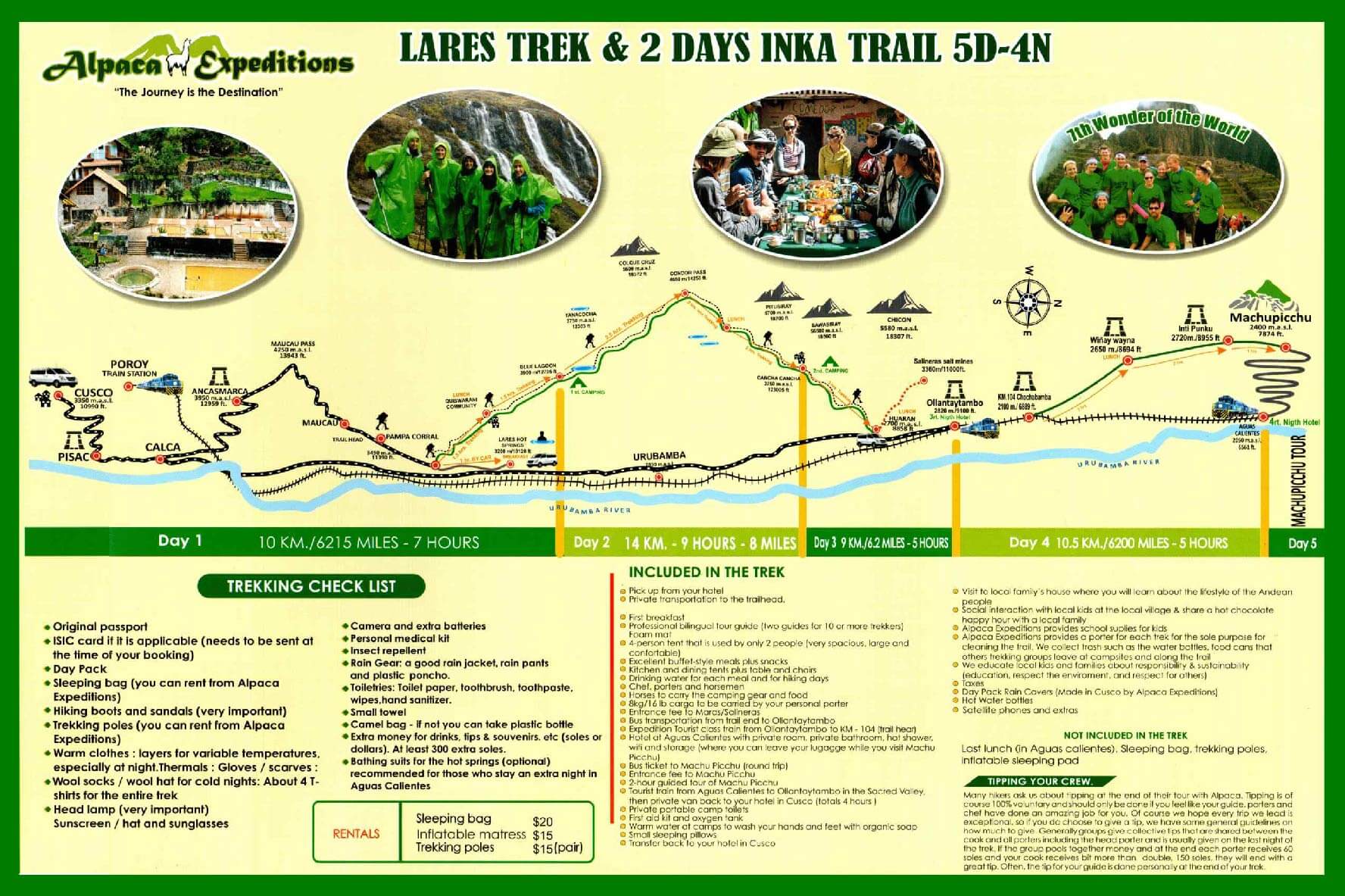 Lares & 2 Day Inca Trail with Camping 5D/4N