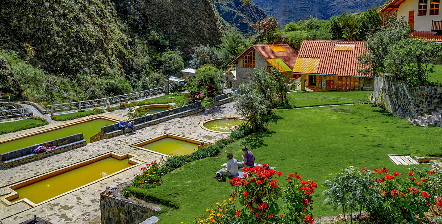 View of the Hot Springs on the Lares Trek to Machu Picchu