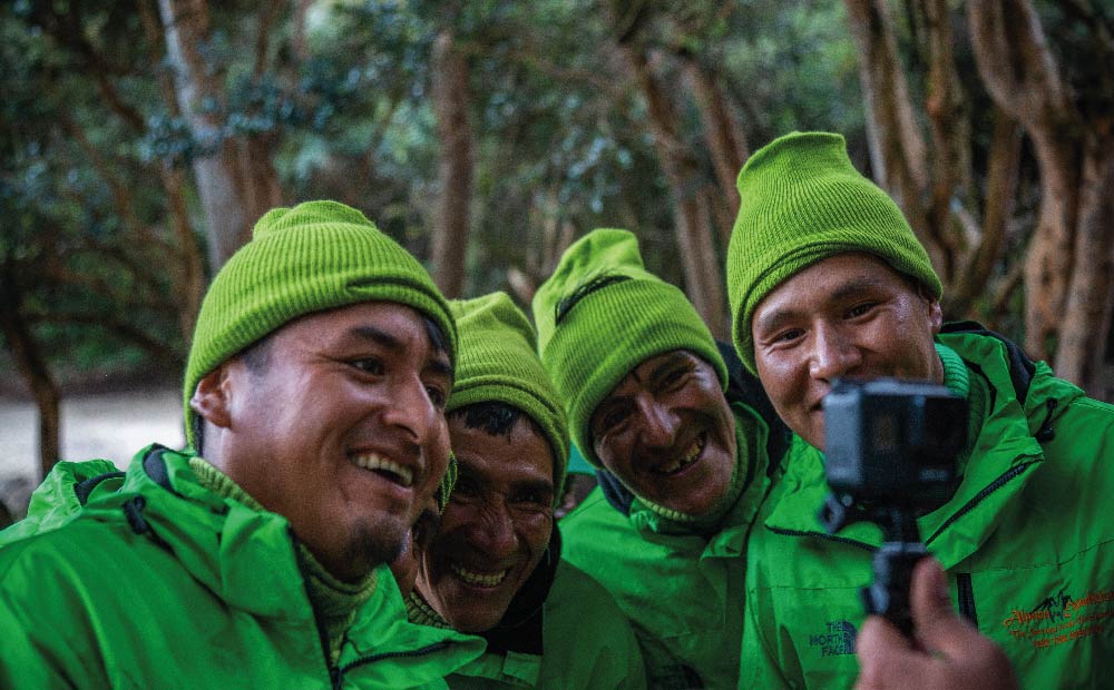 Our Porter The Green Machine Alpaca Expeditions