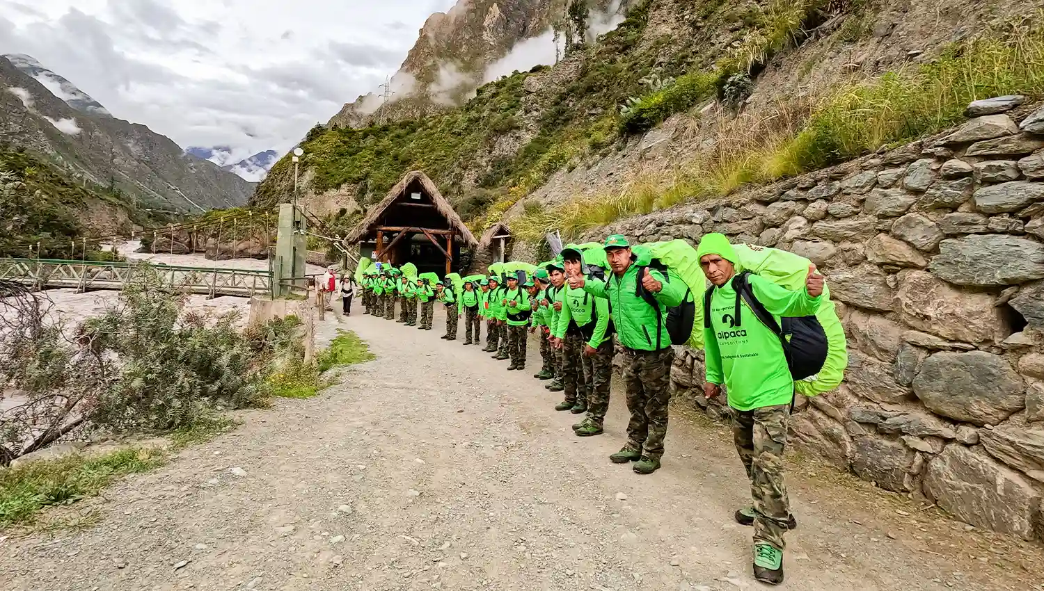 Porter team Inca Trail Machu Picchu