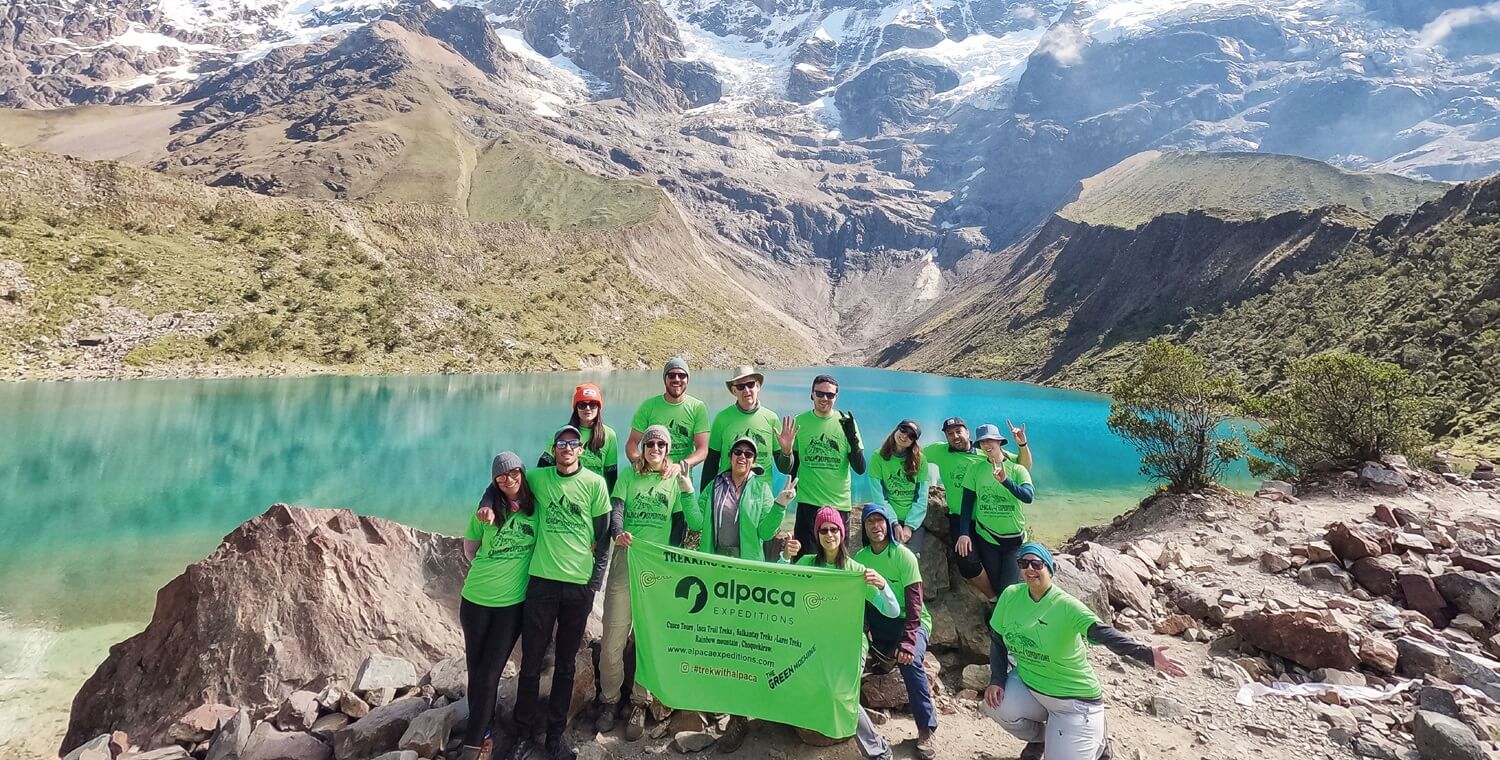 Salkantay Trek Peru humantay lagoon with Alpaca Expeditions