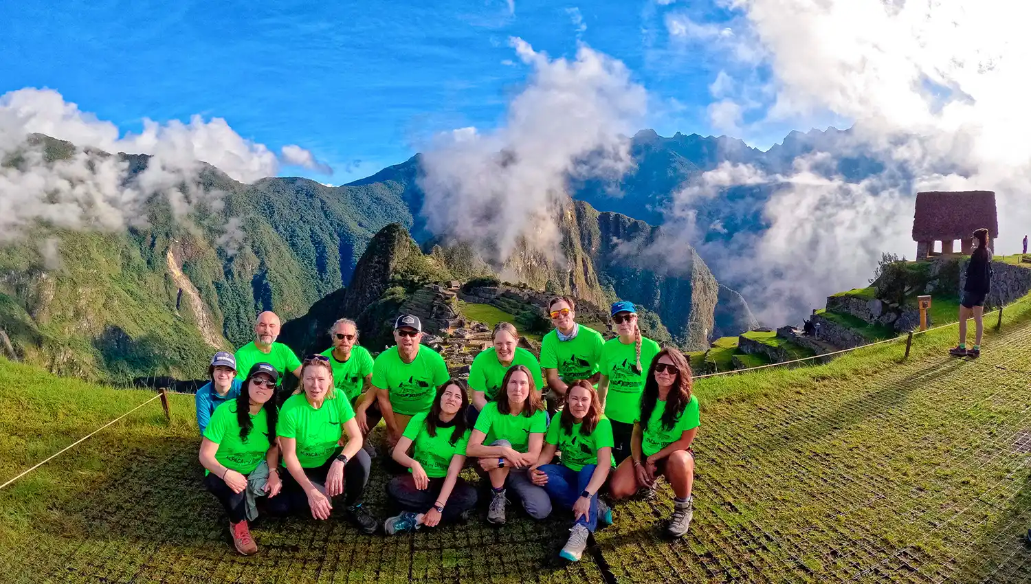 Group photo at Machu Picchu Peru