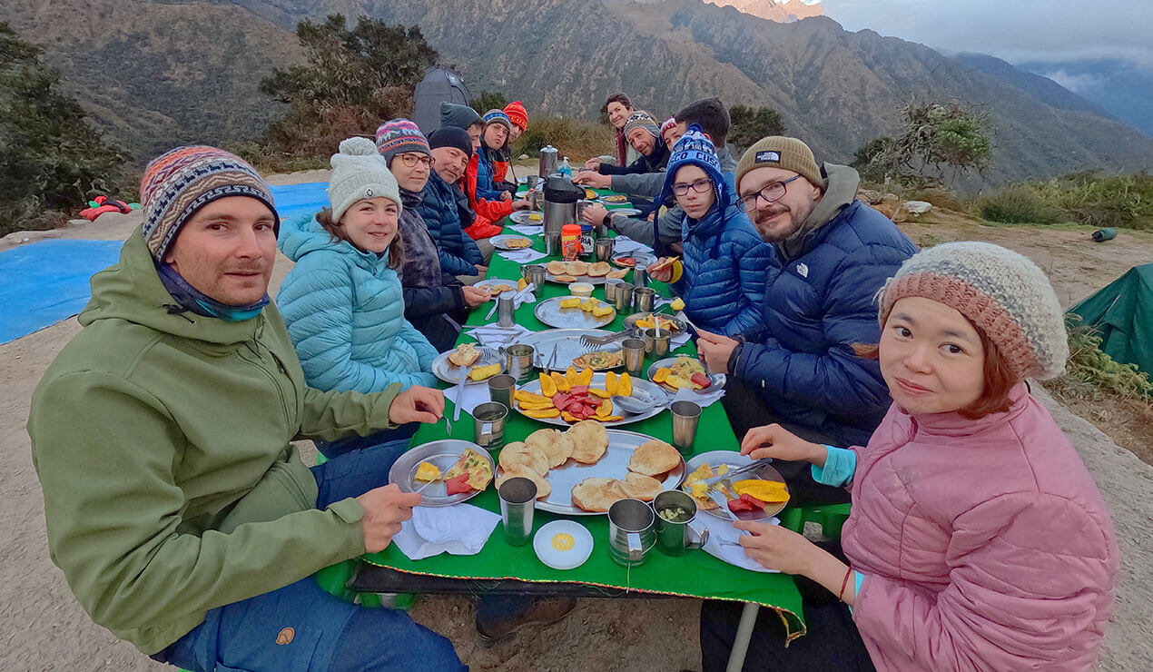 Traditional food on the Inca Trail