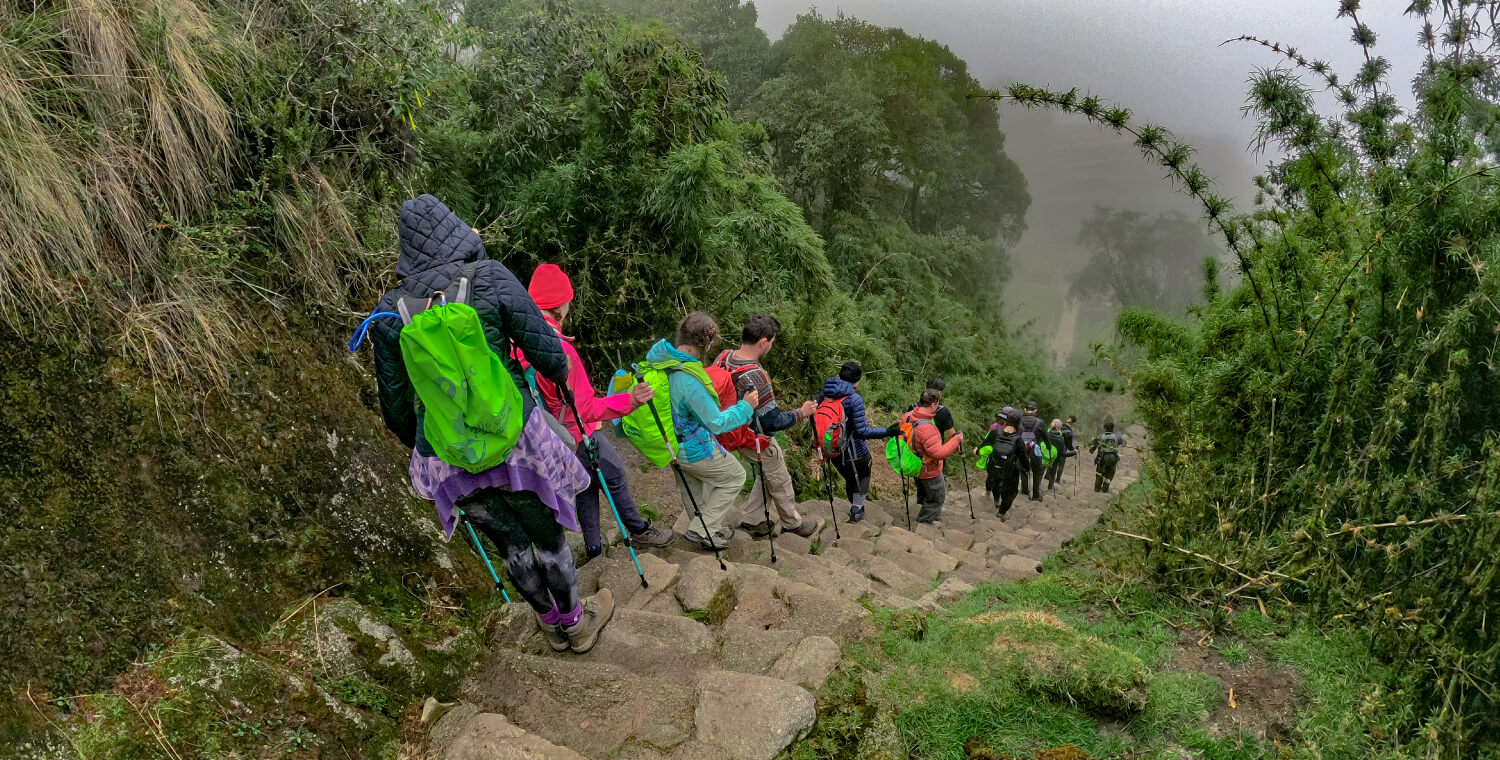 Arriving at the archaelogical site of Phuyupatamarca