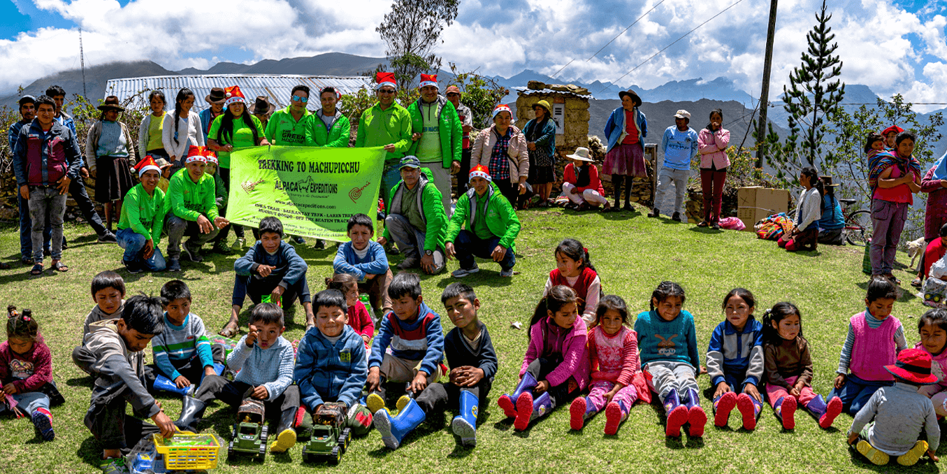 children happy alpaca expeditions