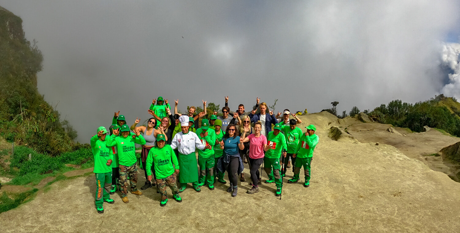 Misty hike views on the 5-day Inca Trail trek