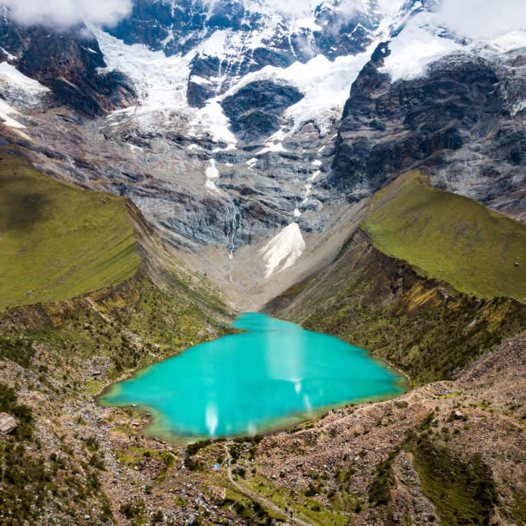 Humantay lake in Peru on Salcantay mountain in the Andes