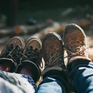 Two pairs of hiker boots