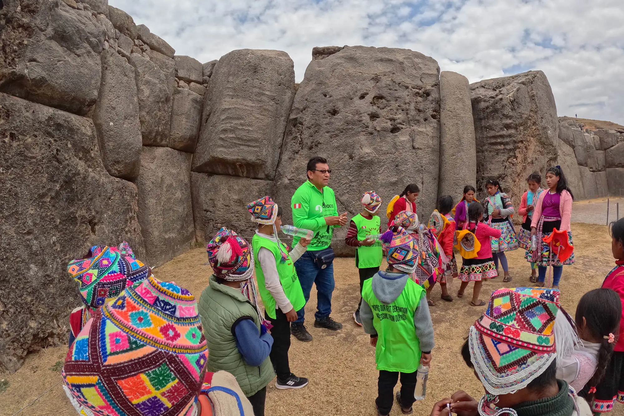 Visiting the Sacsayhuamán Fortress with the Children of the Paru Paru Community